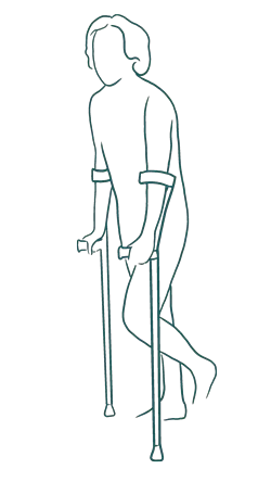 man on crutches